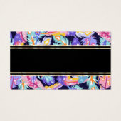 Kleurrijk Veerpatroon | Gouden Afwerking Visitekaartje (Achterkant)