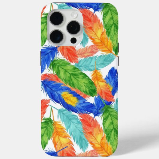 Kleurrijk Veerpatroon — Waterverf Abstract Case-Mate iPhone Case (Achterkant)