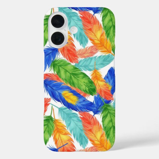 Kleurrijk Veerpatroon — Waterverf Abstract Des Case-Mate iPhone Case (Achterkant)