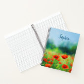Kleurrijk Veld met Poppies Notitieboek (Binnen)