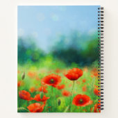Kleurrijk Veld met Poppies Notitieboek (Achterkant)