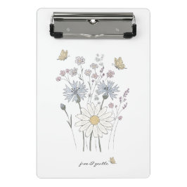 Kleurrijk veld met wilde bloemen mini klembord