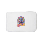 Kleurrijk verblijf Groovy Moo Deng Pygmy Hippo Des Badmat (Voorkant)