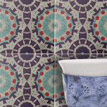 Kleurrijk verdrietig Marokkaans geometrisch patroo Tegeltje<br><div class="desc">Deze keramische tegel toont een levendig en ingewikkeld ontwerp dat zowel opvallend als elegant is. De grafische stijl doet denken aan boho- en etnische patronen, en roept vaak de artistieke elementen op uit Marokkaanse of Indiase motieven. Het oppervlak van de tegel is rijk aan gespannen steenachtige textuurdetails. De tegel kan...</div>