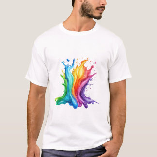 Kleurrijk verf Concept Artistiek ontwerp T-shirt
