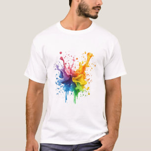 Kleurrijk verf geïnspireerd cadeau ontwerp t-shirt