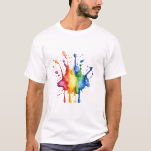 Kleurrijk verf geïnspireerd cadeau ontwerp t-shirt