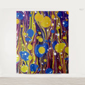 Kleurrijk  verfpatroon wandkleed (Voorkant)