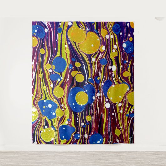Kleurrijk  verfpatroon wandkleed (Voorkant)