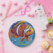 Kleurrijk vergif papieren bordje (Feest)