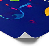 Kleurrijk verjaardagsfeest met ballonnen poster (Hoek)