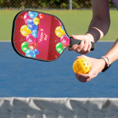 Kleurrijk Verjaardagsfeest Pickleball Paddle