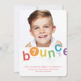 Kleurrijk verjaardagsfeest voor stuiterende kinder kaart