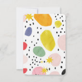 Kleurrijk verjaardagsfeest Wenskaart Bedankkaart (Achterkant)