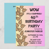 Kleurrijk verjaardagsfeestje kaart (Voorkant / Achterkant)