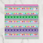 Kleurrijk Verjaardagsfeestje Mexicaans Thema Bedankjes Labels (Achterkant)