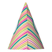 Kleurrijk verjaardagsfeestje pet feesthoedjes (Achterkant)