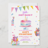 Kleurrijk Verjaardagsfeestje voor Kinderen  Kaart (Voorkant)