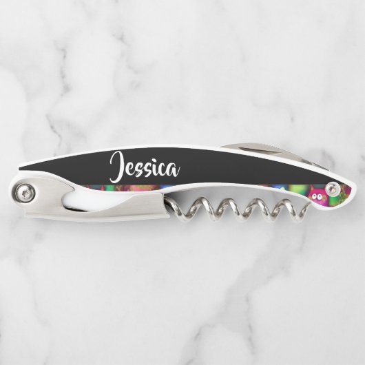 Kleurrijk verloop katten patroon kurkentrekker (Voorkant)