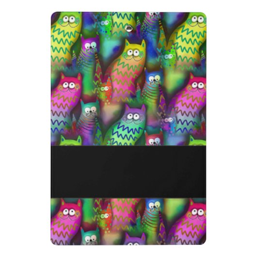 Kleurrijk verloop katten patroon mini klembord (Achterkant)