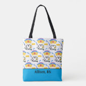 Kleurrijk verpleegkundig monogram tote bag (Achterkant)