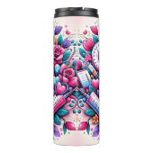 Kleurrijk verpleegstersleven thermosbeker (Achterkant)