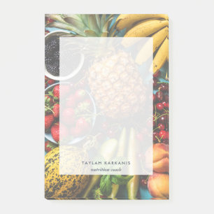 Kleurrijk, vers fruit, gezondheidsveld op maat post-it® notes