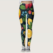 Kleurrijk vers fruitpatroon leggings (Voorkant)