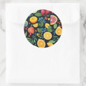 Kleurrijk vers fruitpatroon ronde sticker (Tas)