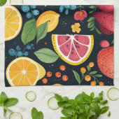 Kleurrijk vers fruitpatroon theedoek (Gevouwen)