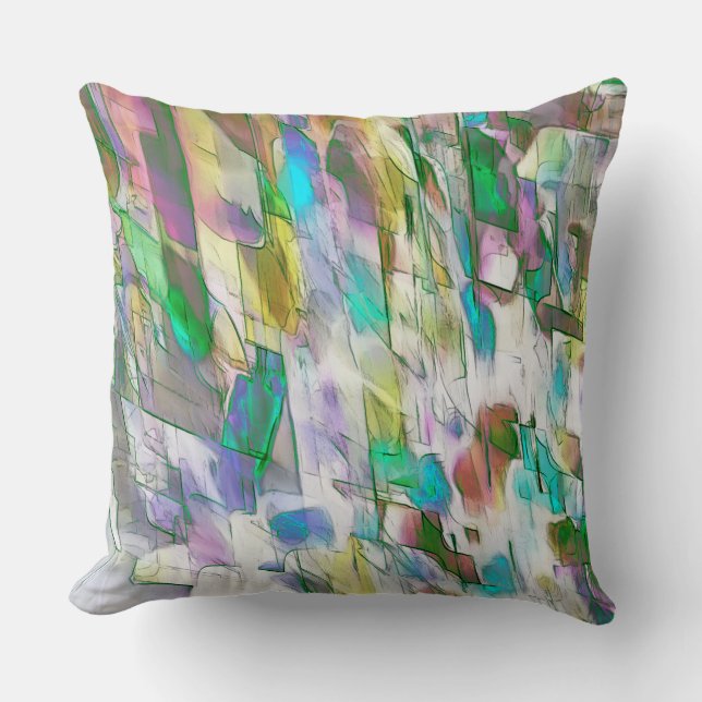 Kleurrijk versleten, broos tussen steen en satin kussen (Voorkant)