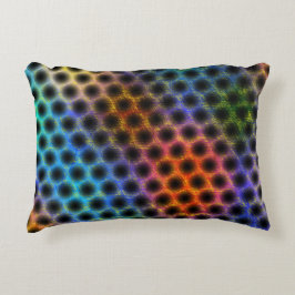 Kleurrijk versleten met zwarte polkstippen, geelac accent kussen