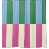 Kleurrijk verticaal gestreept patroon douchegordijn (Voorkant)