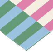 Kleurrijk verticaal gestreept patroon korte tafelloper (Hoek)