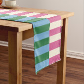 Kleurrijk verticaal gestreept patroon korte tafelloper (Voorbeeld)