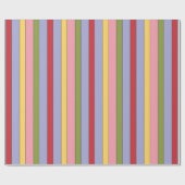 Kleurrijk verticaal Stripspatroon Cadeaupapier (Vlak)