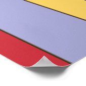 Kleurrijk verticaal Stripspatroon Poster (Hoek)