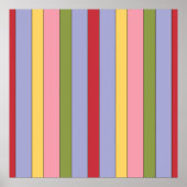 Kleurrijk verticaal Stripspatroon Poster (Voorkant)