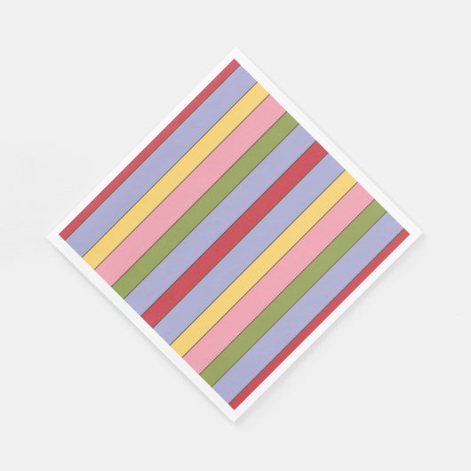 Kleurrijk verticaal Stripspatroon Servet (Hoek)