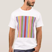 Kleurrijk verticaal Stripspatroon T-shirt (Voorkant)