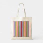 Kleurrijk verticaal Stripspatroon Tote Bag (Achterkant)
