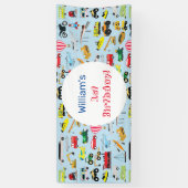 Kleurrijk vervoer en voertuigen Kinderen van zater Spandoek (Verticaal)