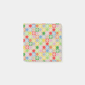Kleurrijk Vet Esthetisch Geruit Bloempatroon Post-it® Notes (Voorkant)