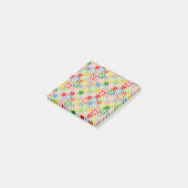 Kleurrijk Vet Esthetisch Geruit Bloempatroon Post-it® Notes (Schuin)