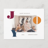 Kleurrijk Vet Modern Script Photo Holiday Briefkaa Feestdagenkaart (Voorkant)