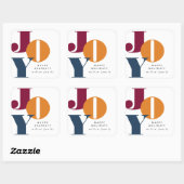 Kleurrijk Vet Script Vreugde Vakantie Vierkante Sticker (Vel)