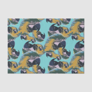 Kleurrijk vibrant, exotisch tropisch projectiepatr tissuepapier