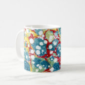 Kleurrijk Victoriaans gemarmerd Hoesje papier Koffiemok (Voorkant links)