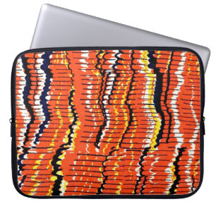 Kleurrijk Victoriaans gemarmerd Hoesje papier Laptop Sleeve