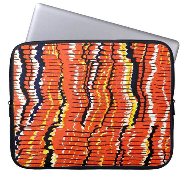 Kleurrijk Victoriaans gemarmerd Hoesje papier Laptop Sleeve (Voorkant)